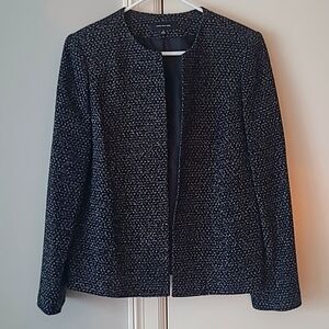 Jones New York Textured Black and White Blazer